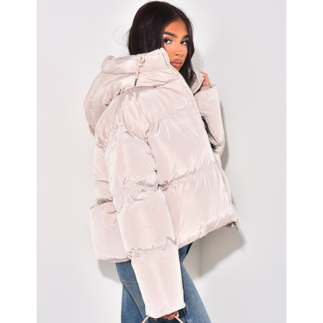 Doudoune courte à capuche