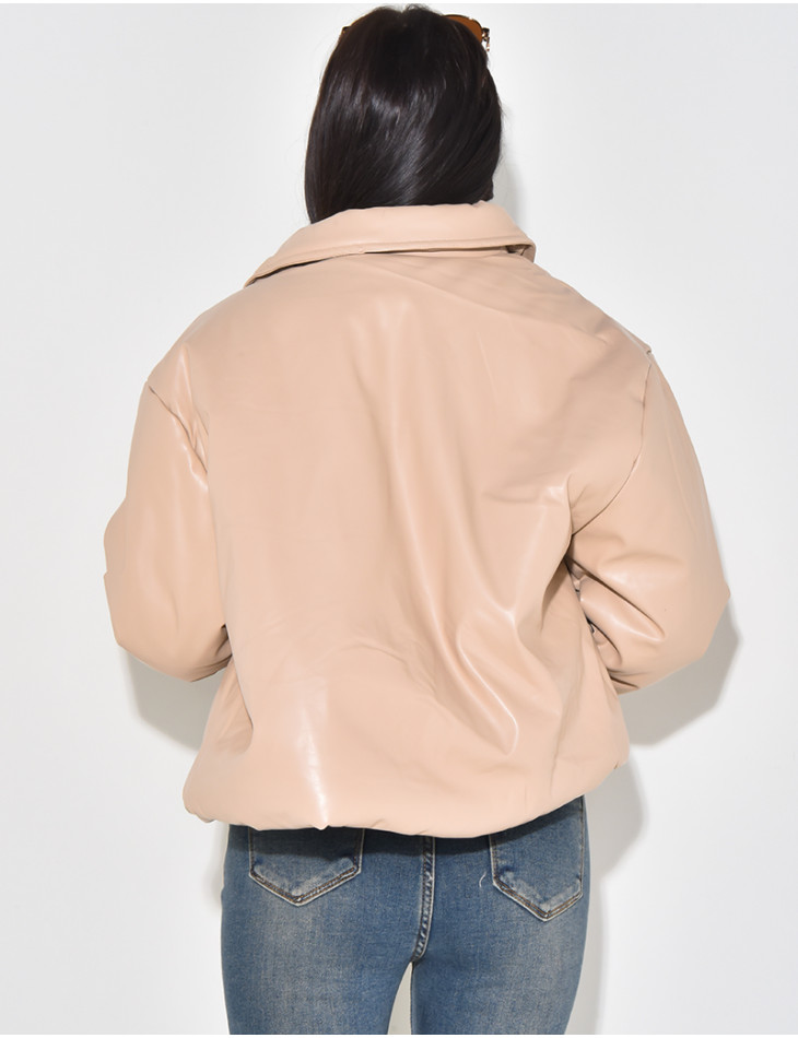 Veste courte en similicuir