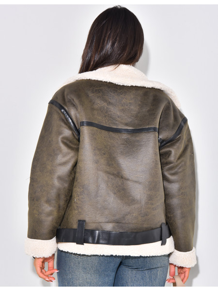 Bombardier intérieur en peau de mouton