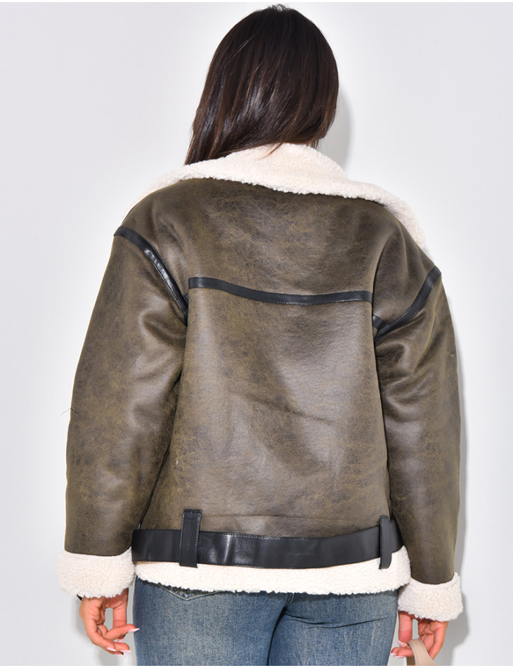 Bombardier intérieur en peau de mouton