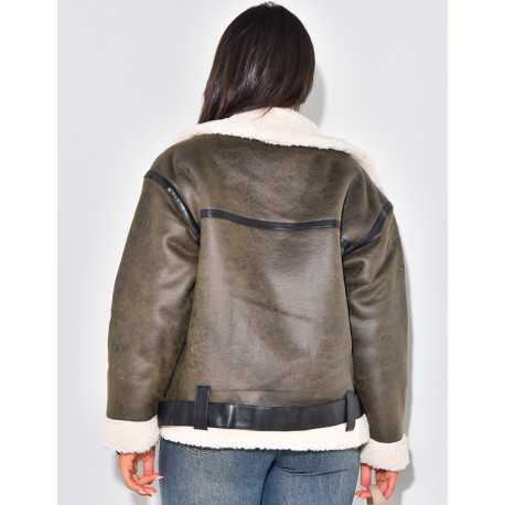 Bombardier intérieur en peau de mouton