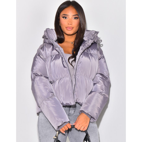 Doudoune courte à capuche