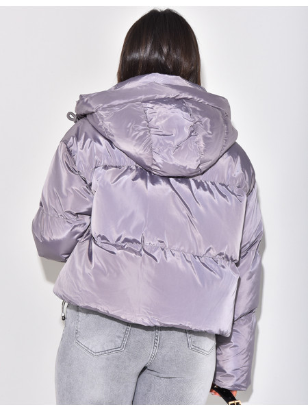 Doudoune courte à capuche