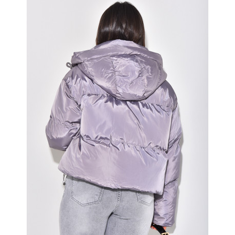 Doudoune courte à capuche