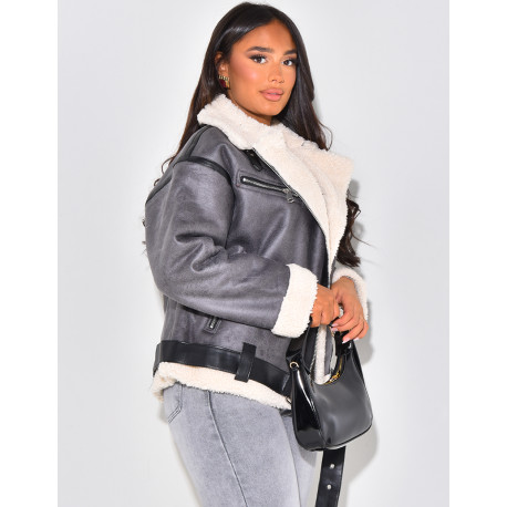 Bombardier intérieur en peau de mouton