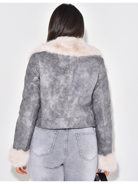 Perfecto with fur collar