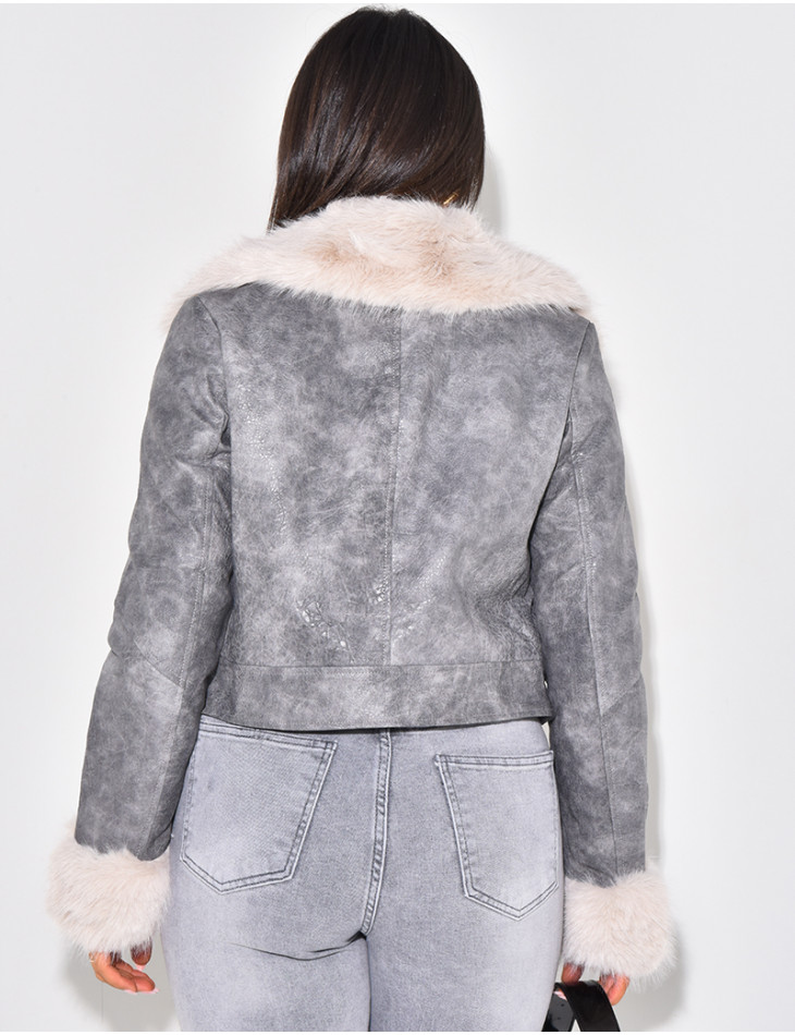 Perfecto with fur collar