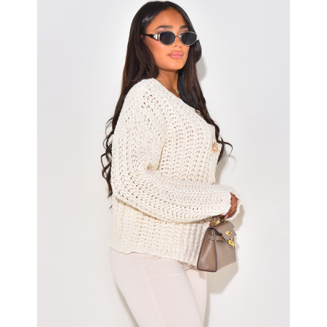 Weste aus Wolle mit goldenen Blumenknöpfen