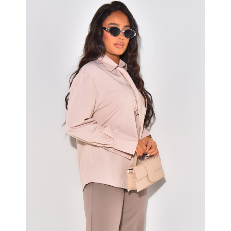 Chemise chinée à cravate