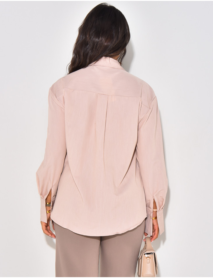 Chemise chinée à cravate