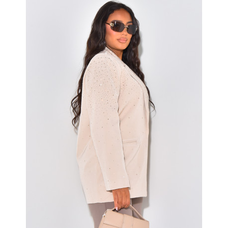 Blazer oversize à strass
