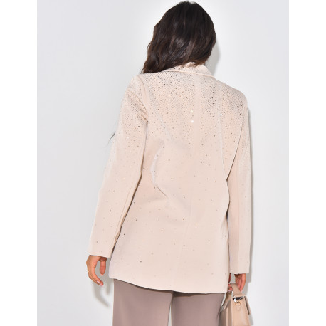 Blazer oversize à strass