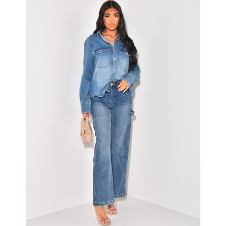 Vintage wash denim shirt