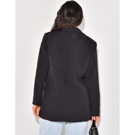 Blazer oversize à strass