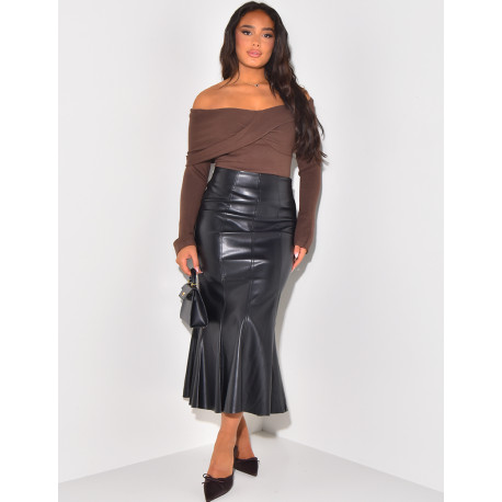 Pull tout doux col bateau