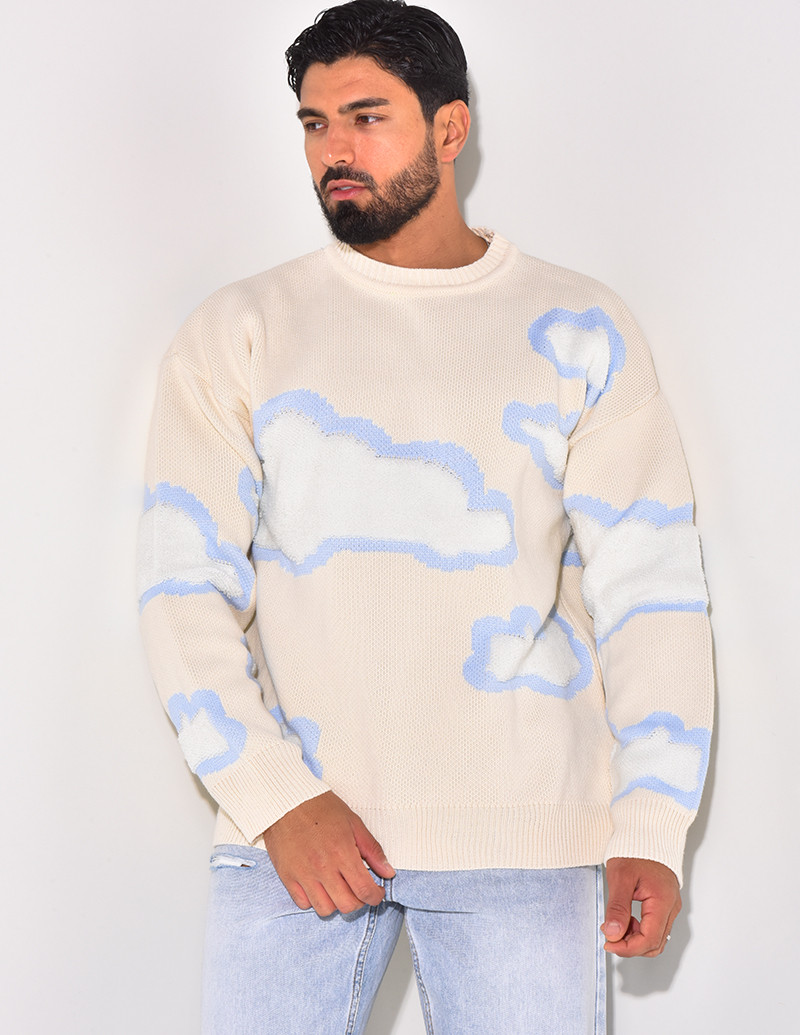 Pullover mit Wolken