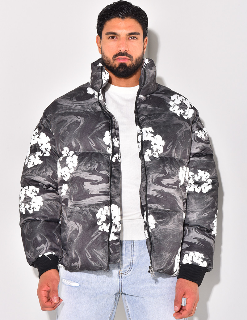 Doudoune imprimé floral