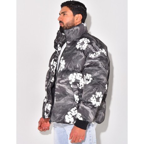 Doudoune imprimé floral