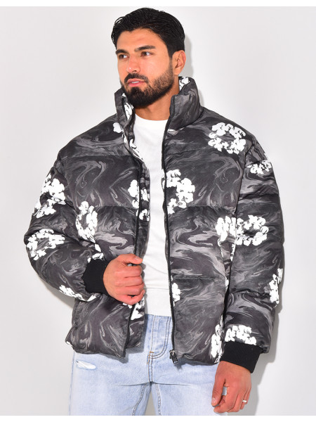 Doudoune imprimé floral