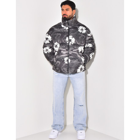 Doudoune imprimé floral