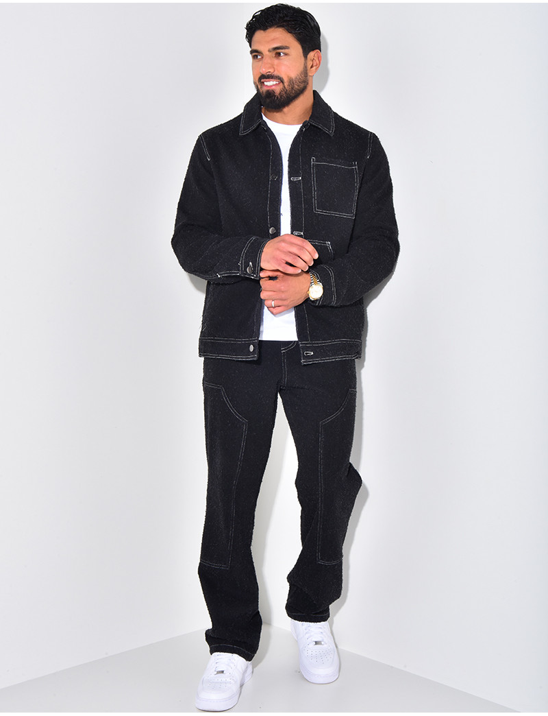 Noir Chemise En Jean Homme DechirÃ© Short En Jean Déchiré Bleu