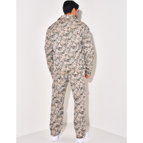 Ensemble pantalon et veste imprimé floral