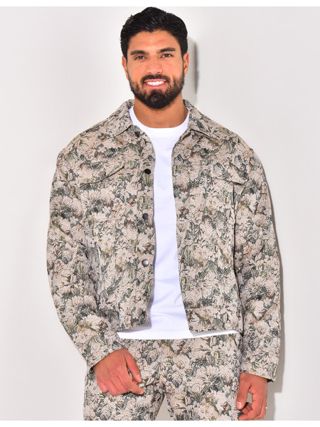 Ensemble pantalon et veste imprimé floral