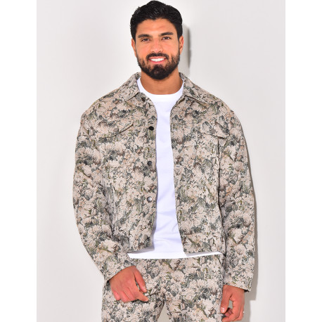 Ensemble pantalon et veste imprimé floral