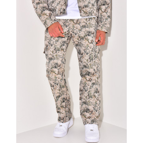 Ensemble pantalon et veste imprimé floral