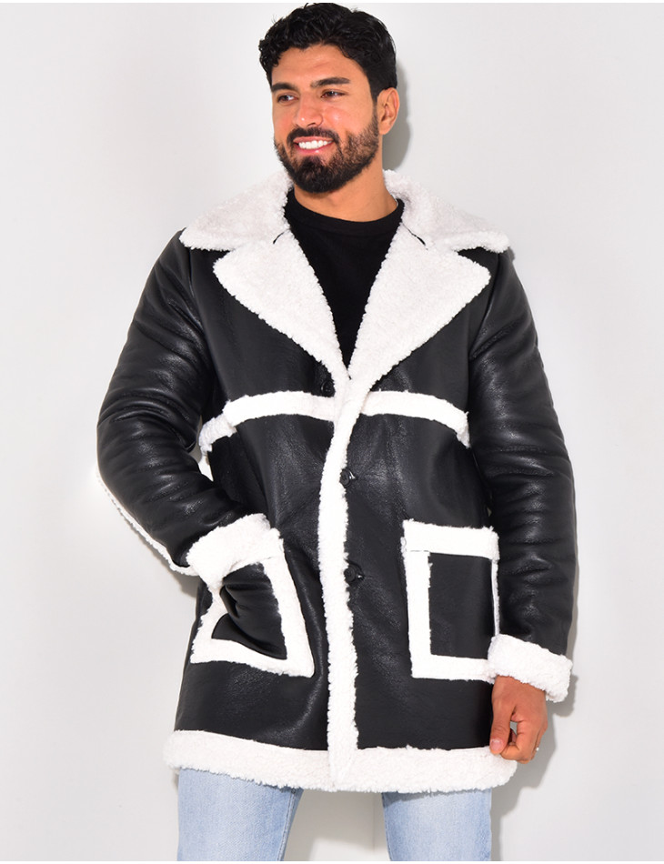 Herrenmantel mit Pelz