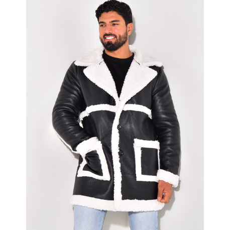 Herrenmantel mit Pelz