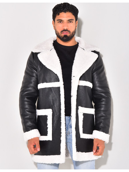 Herrenmantel mit Pelz