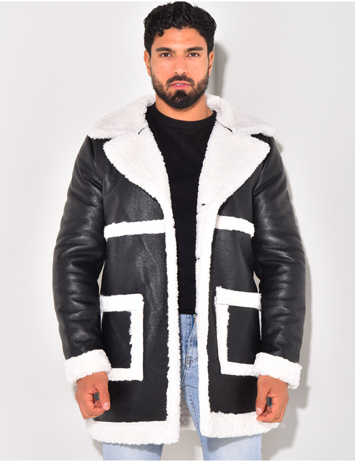 Herrenmantel mit Pelz