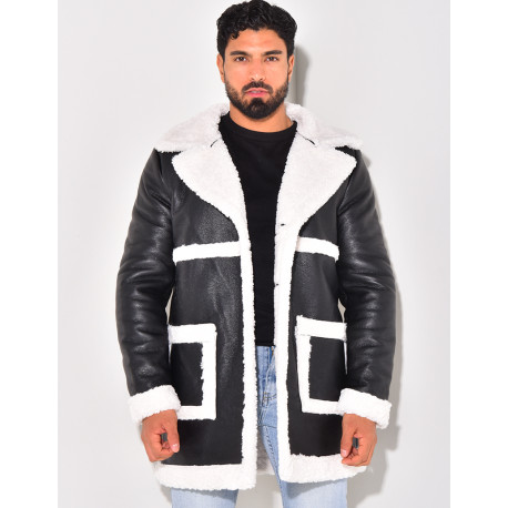 Herrenmantel mit Pelz