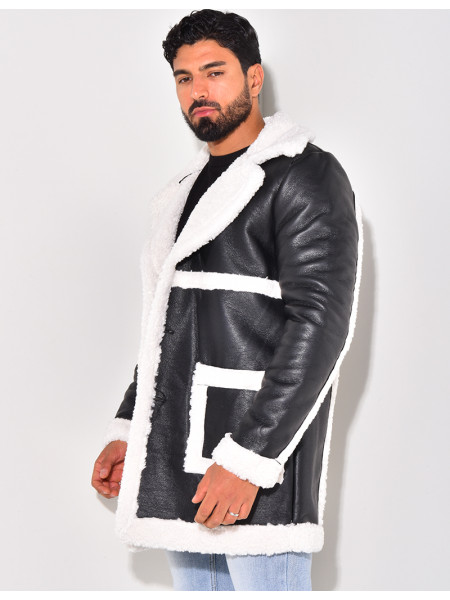 Herrenmantel mit Pelz