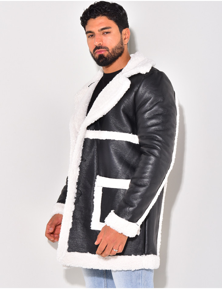 Herrenmantel mit Pelz