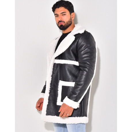 Herrenmantel mit Pelz