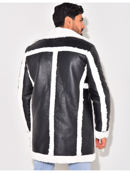 Herrenmantel mit Pelz