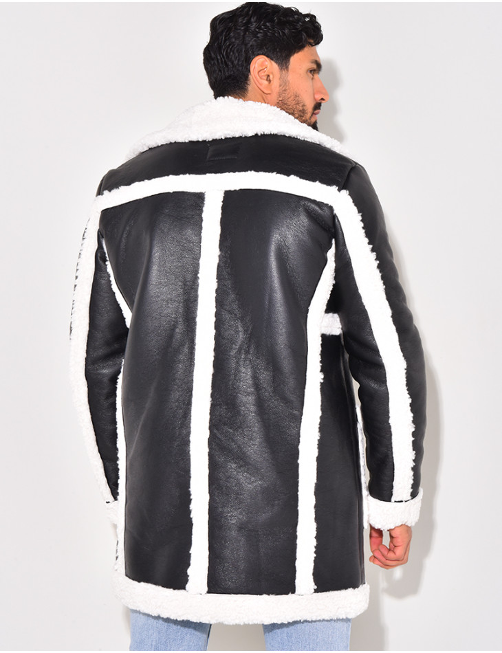 Herrenmantel mit Pelz