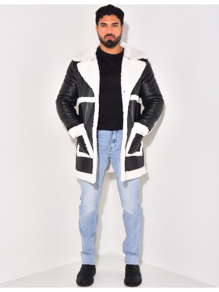 Herrenmantel mit Pelz