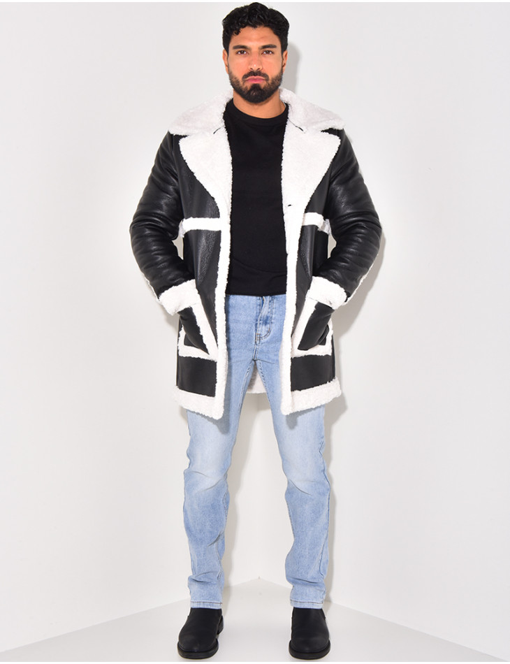 Herrenmantel mit Pelz