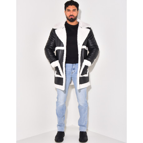 Herrenmantel mit Pelz