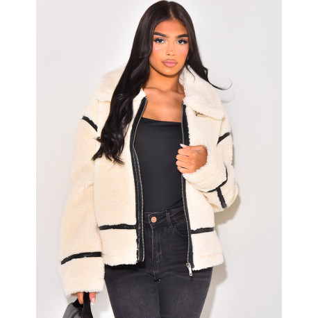 Veste oversize en peau de mouton