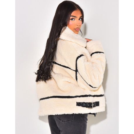 Veste oversize en peau de mouton