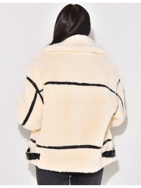 Veste oversize en peau de mouton