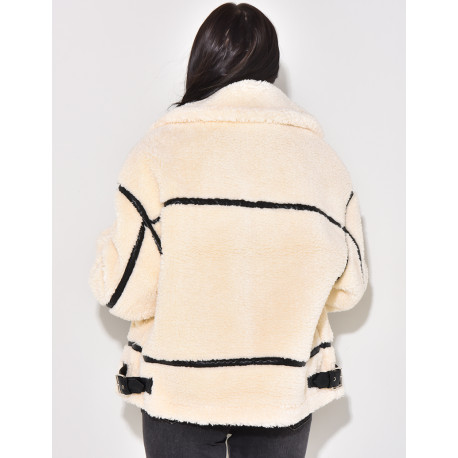 Veste oversize en peau de mouton