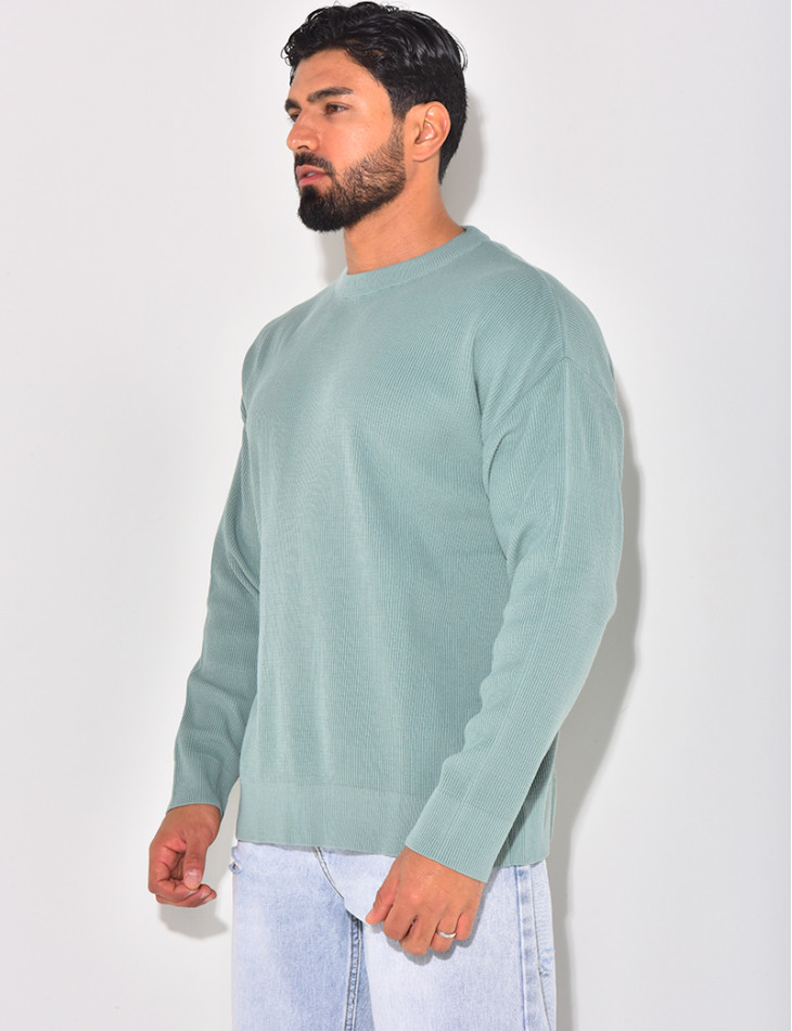 Pull fin à col rond