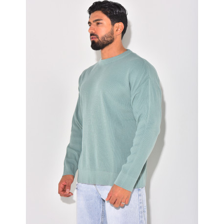 Pull fin à col rond