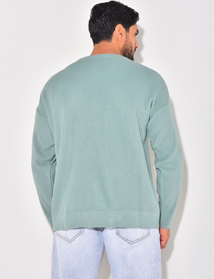 Pull fin à col rond