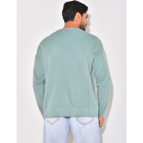 Pull fin à col rond